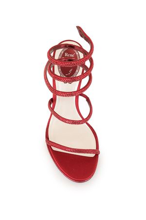 Red satin sandal RENE CAOVILLA | C10416105R001X750DARKRED